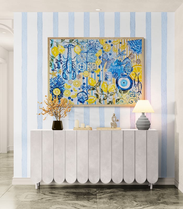 '- SOLD - "How Lucky Are We?" - 119.5cm x 84cm - Acrylic On Canvas - Image 10