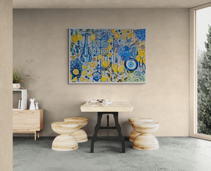 '- SOLD - "How Lucky Are We?" - 119.5cm x 84cm - Acrylic On Canvas - Image 17