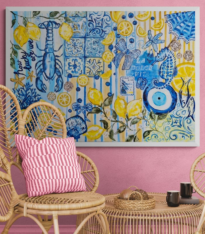'- SOLD - "How Lucky Are We?" - 119.5cm x 84cm - Acrylic On Canvas - Image 5