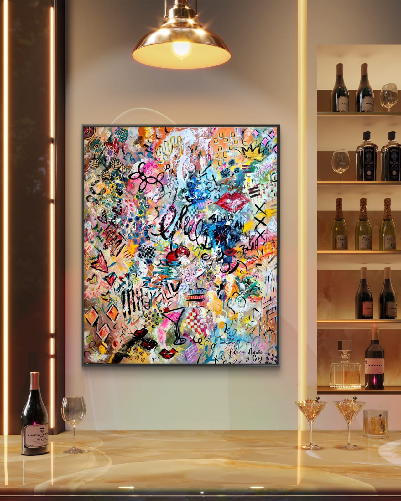 '- SOLD - "Good Vibes" - 100 x 120cm - Acrylic On canvas