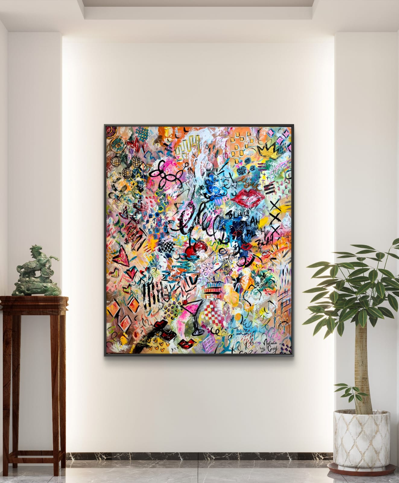 '- SOLD - "Good Vibes" - 100 x 120cm - Acrylic On canvas - Image 10