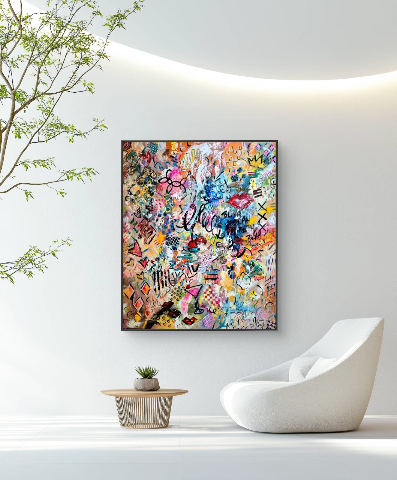 '- SOLD - "Good Vibes" - 100 x 120cm - Acrylic On canvas - Image 9