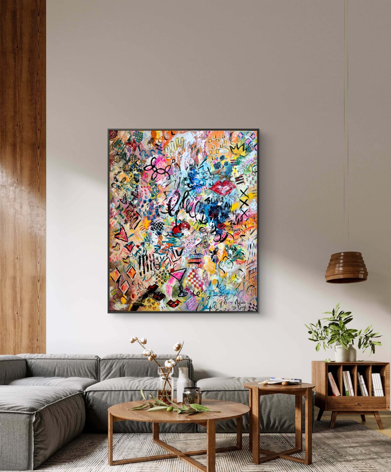'- SOLD - "Good Vibes" - 100 x 120cm - Acrylic On canvas - Image 8