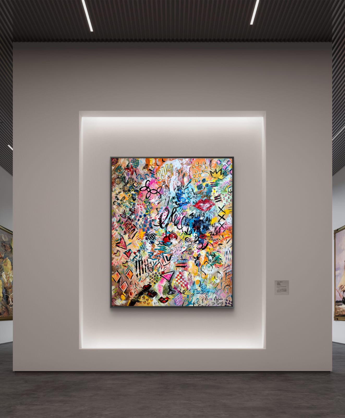 '- SOLD - "Good Vibes" - 100 x 120cm - Acrylic On canvas - Image 6