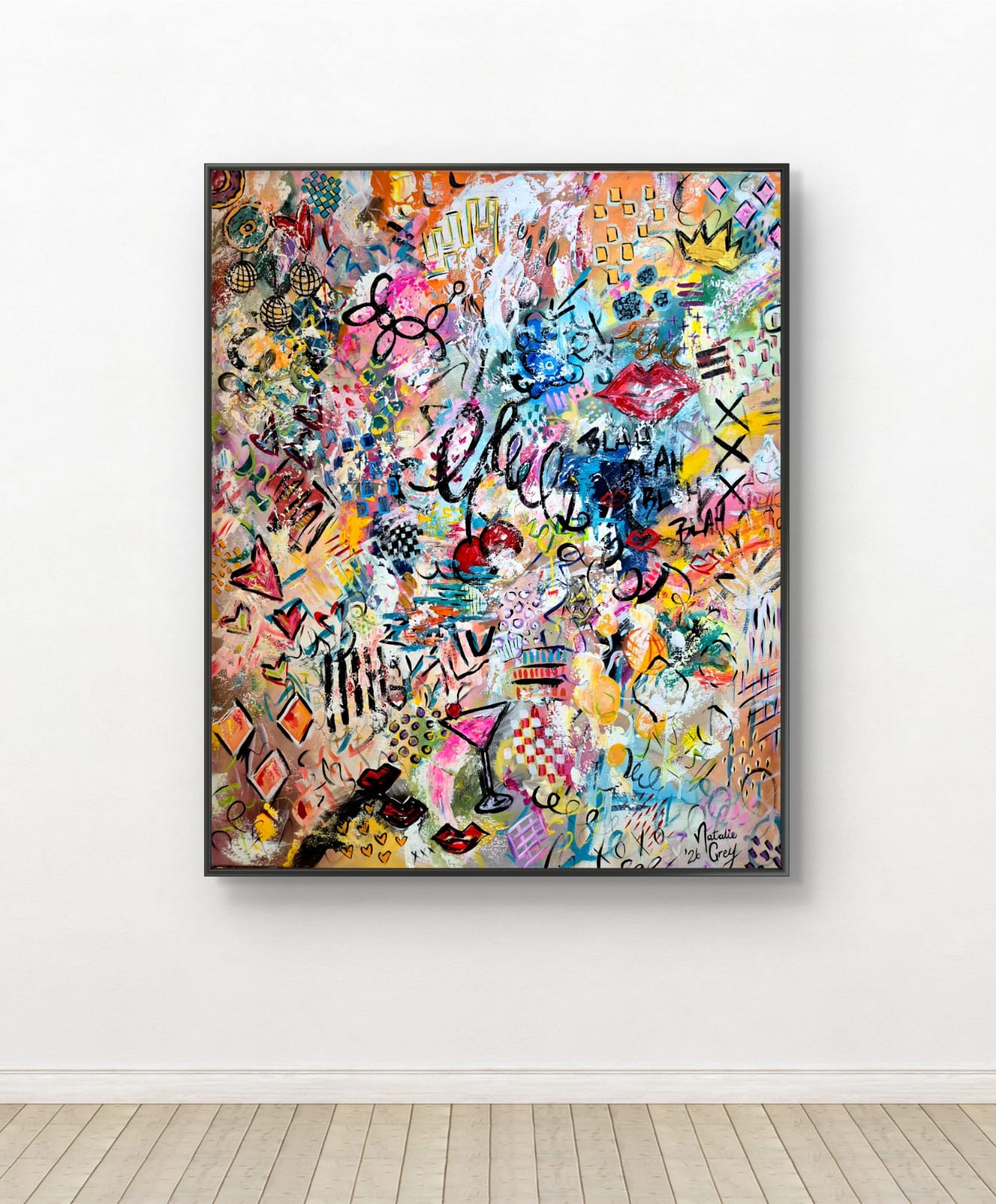 '- SOLD - "Good Vibes" - 100 x 120cm - Acrylic On canvas - Image 5