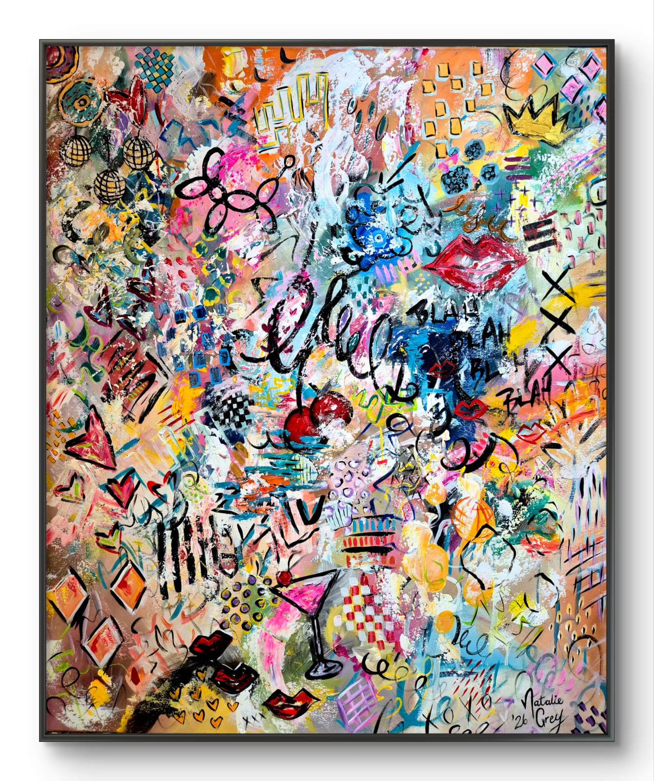 '- SOLD - "Good Vibes" - 100 x 120cm - Acrylic On canvas - Image 4