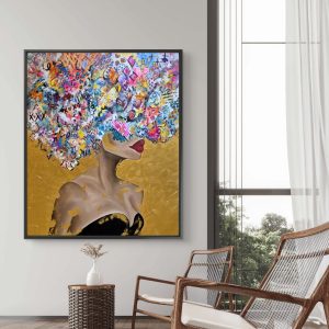'- SOLD - "Pop Icon" - 100 x 120cm - Acrylic On Canvas - Framed in Black