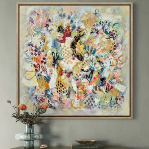 Abstract Art by South African artist Natalie Grey. Johannesburg artist. 100 x 100cm Acrylic on canvas Natalie Grey 2026