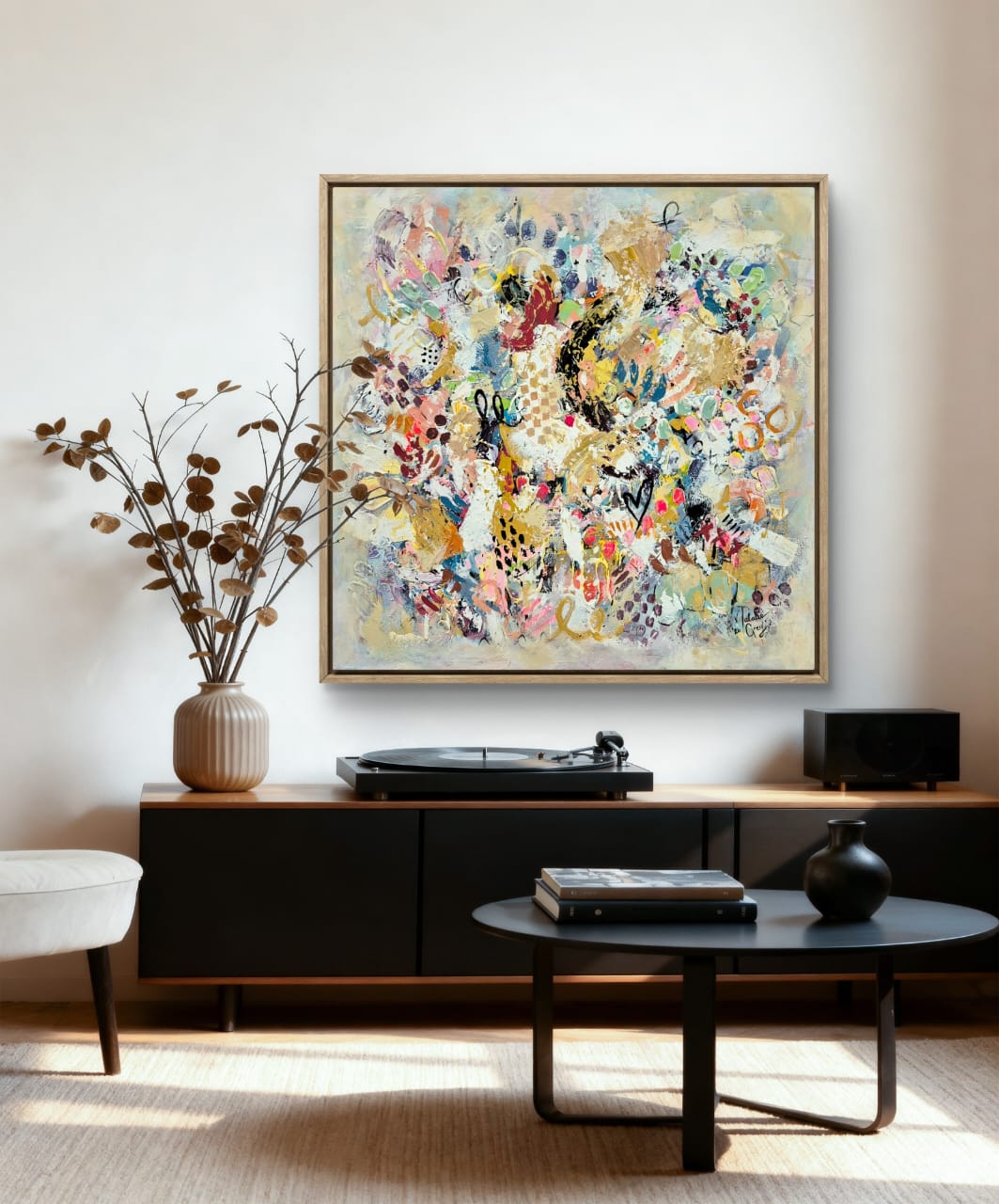 Abstract Art by South African artist Natalie Grey. Johannesburg artist. 100 x 100cm Acrylic on canvas Natalie Grey 2026