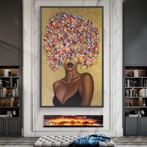"All Eyes On Her" - 154 x 244cm - Acrylic On Canvas - Framed in Black