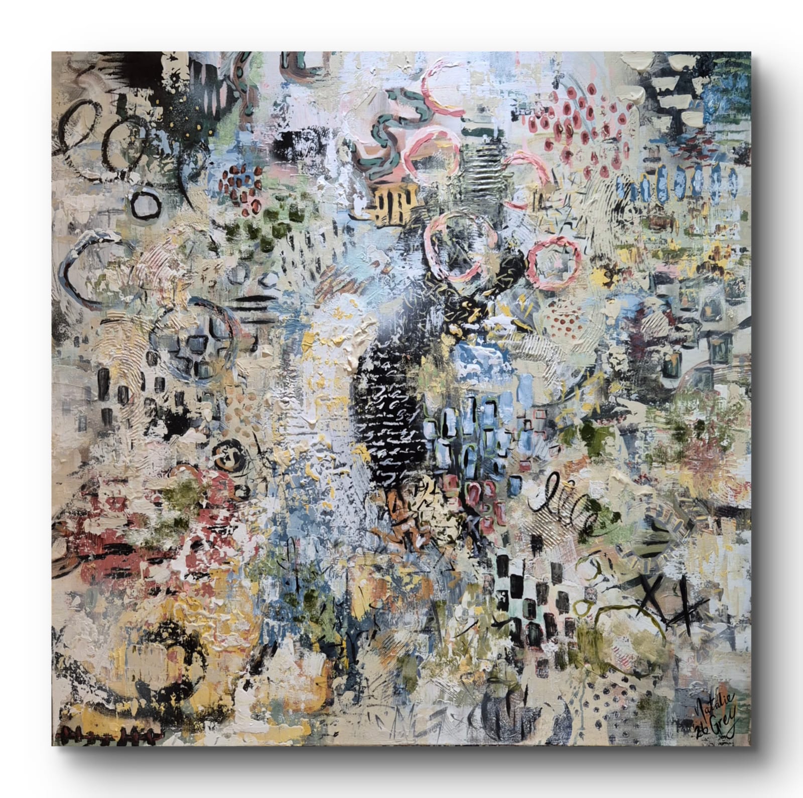 "Addicted" - 120 x 120cm - Acrylic on canvas - Unframed - Image 12