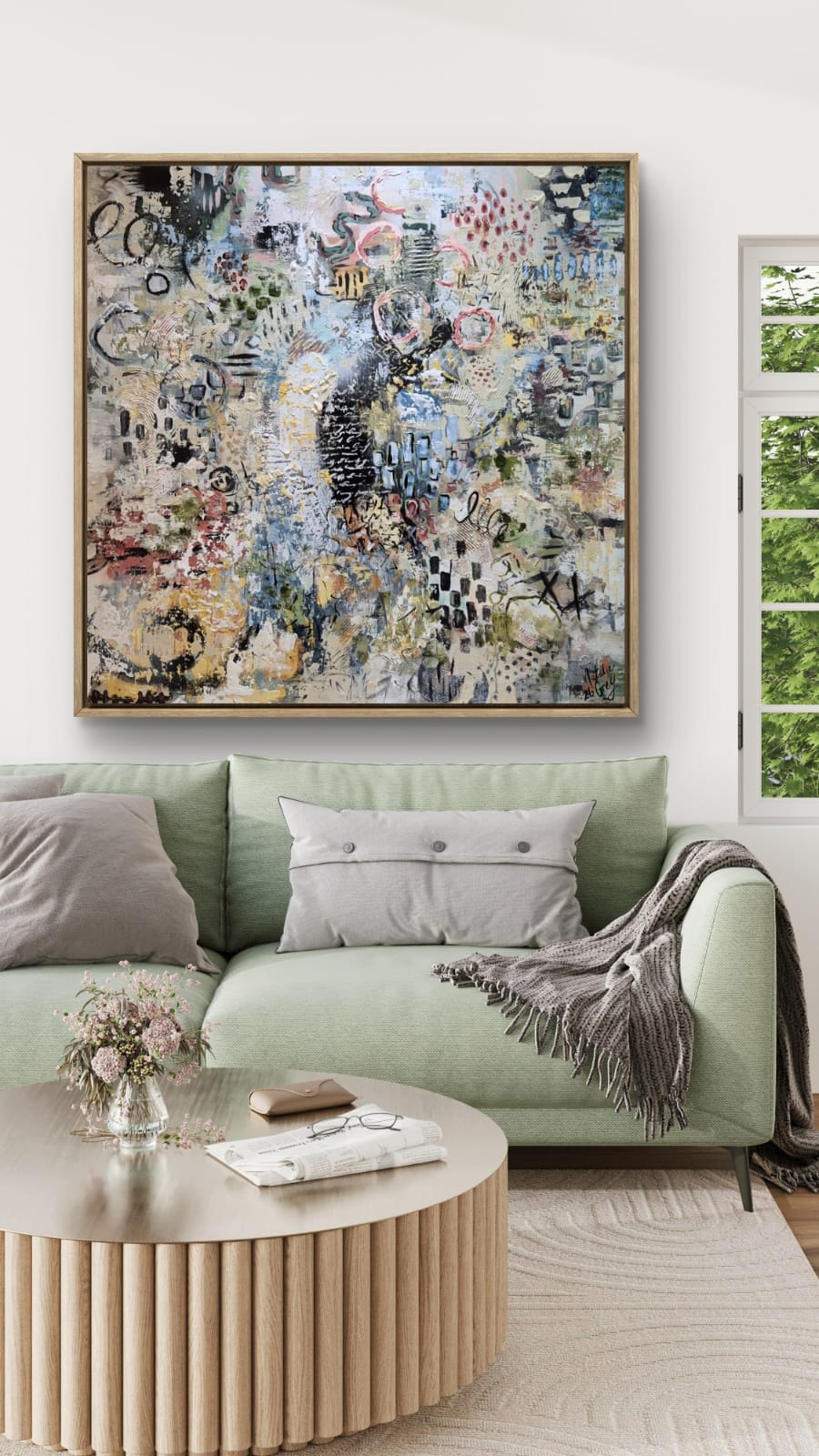 "Addicted" - 120 x 120cm - Acrylic on canvas - Unframed - Image 7