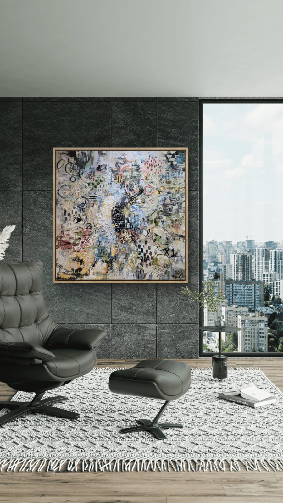 "Addicted" - 120 x 120cm - Acrylic on canvas - Unframed - Image 9