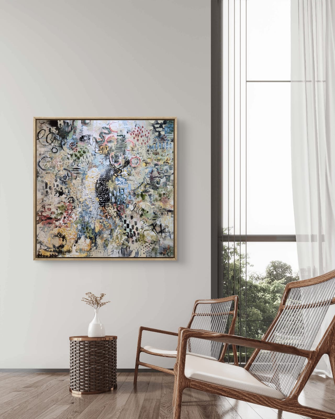 "Addicted" - 120 x 120cm - Acrylic on canvas - Unframed - Image 4