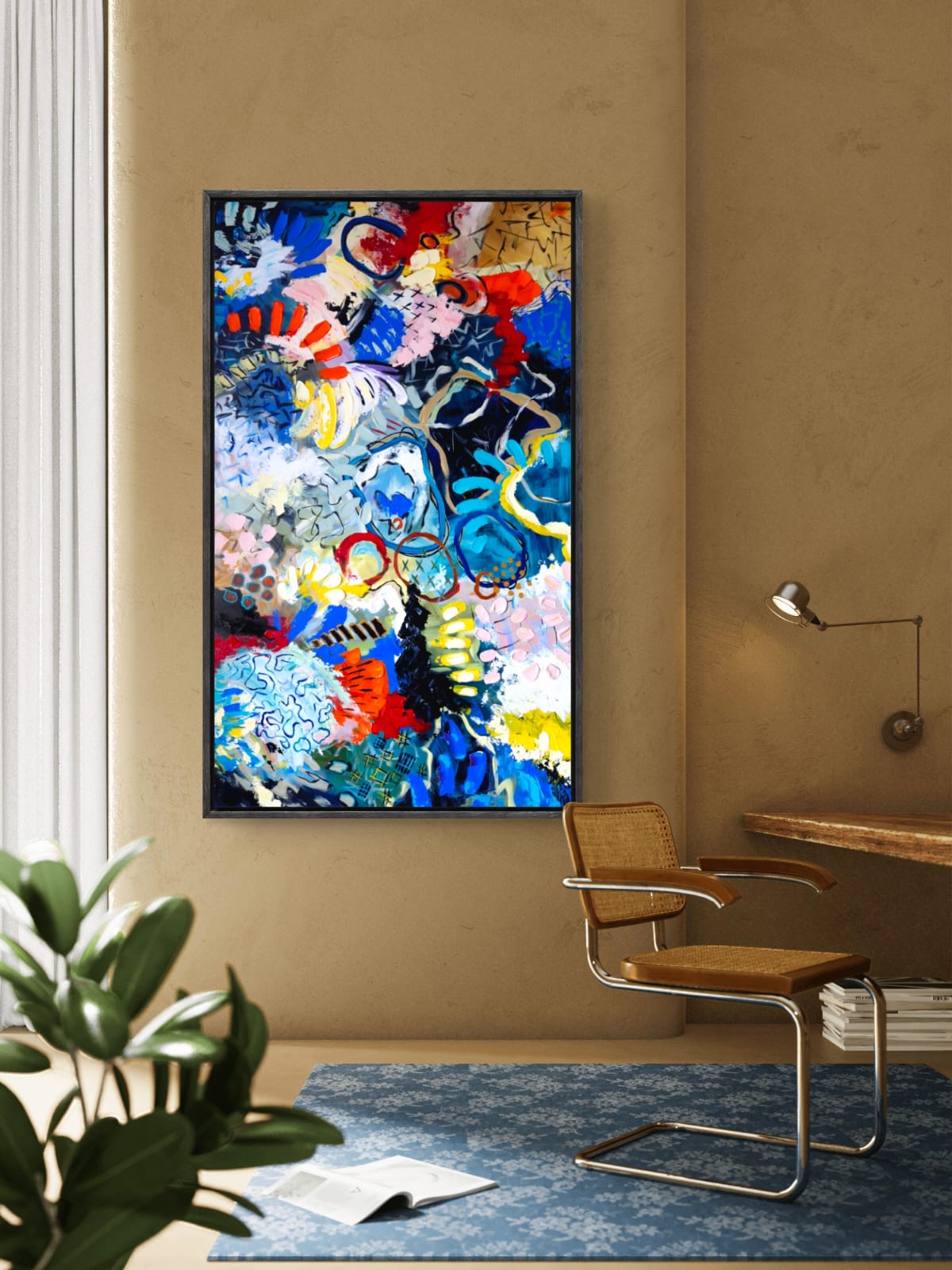 '- SOLD - "Electric Tide" - 90 x 152cm - Acrylic On Canvas