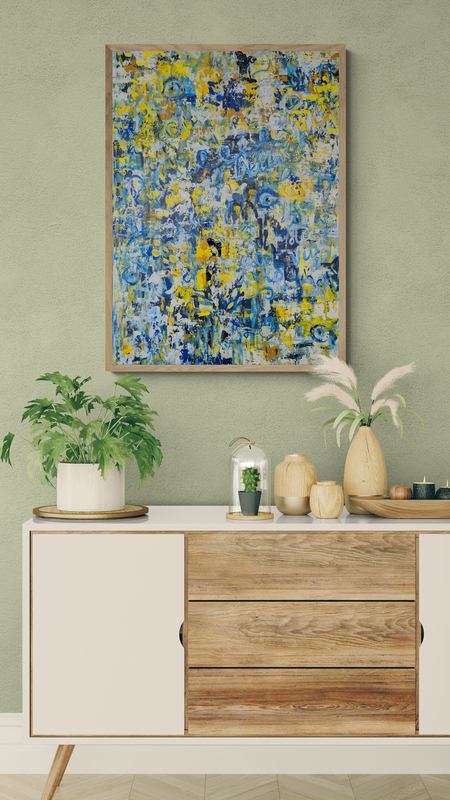 '- SOLD - "Tides of Texture" - 59.5cm x 84cm - Acrylic On Canvas - Image 4