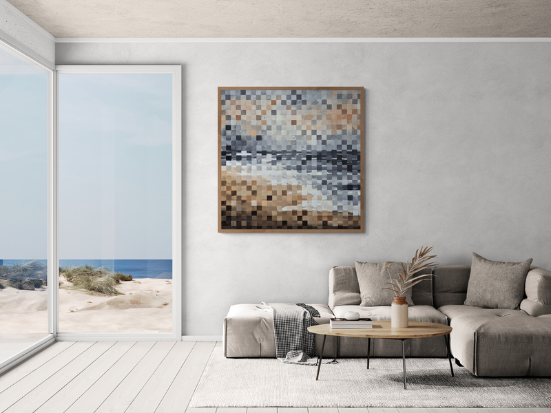 '-SOLD - "Sea Of Solace" - 100 x 100cm - Acrylic On Canvas - Image 9