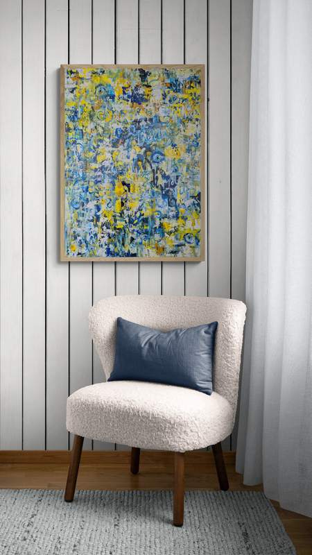 '- SOLD - "Tides of Texture" - 59.5cm x 84cm - Acrylic On Canvas - Image 12