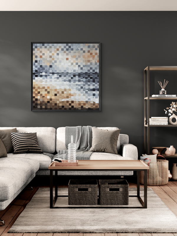 '-SOLD - "Sea Of Solace" - 100 x 100cm - Acrylic On Canvas - Image 4