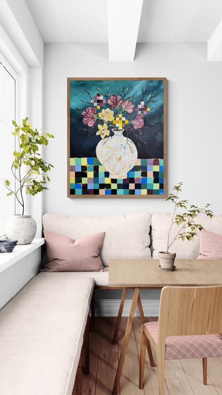 "Kintsugi" - 100 x 120cm - Acrylic On Canvas - Image 14