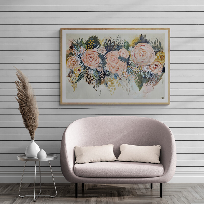 '- SOLD - "A Melody of Blooms" - 100 x 150cm - Acrylic on Canvas - Image 3