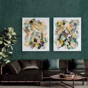 '--SOLD - "Earth, Wind & Fire" - Set of Two - 100 x 120cm each