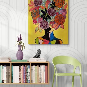 '- SOLD - "Floral Fusion" - 84 x 110cm - Acrylic on canvas
