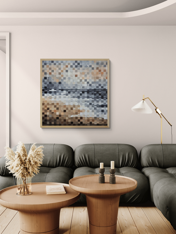 '-SOLD - "Sea Of Solace" - 100 x 100cm - Acrylic On Canvas - Image 5