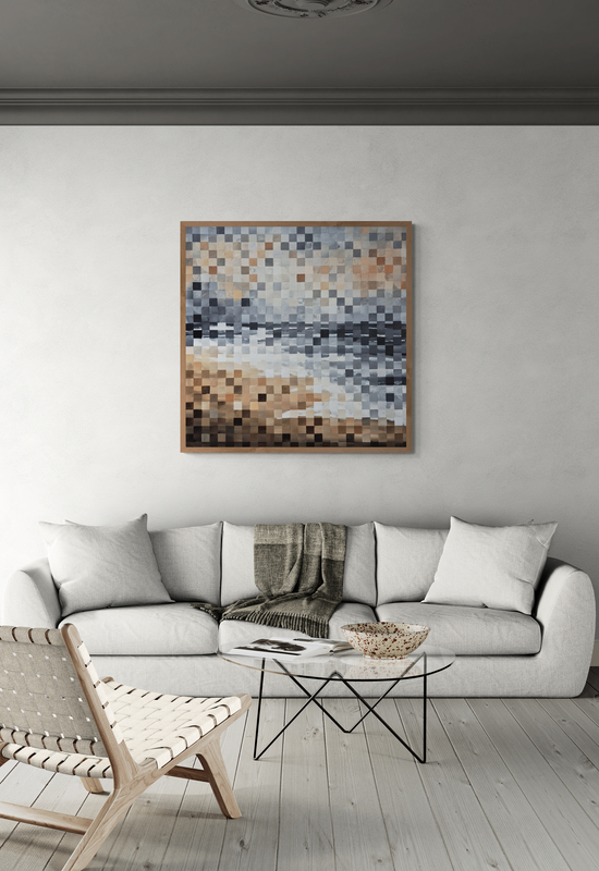 '-SOLD - "Sea Of Solace" - 100 x 100cm - Acrylic On Canvas - Image 8