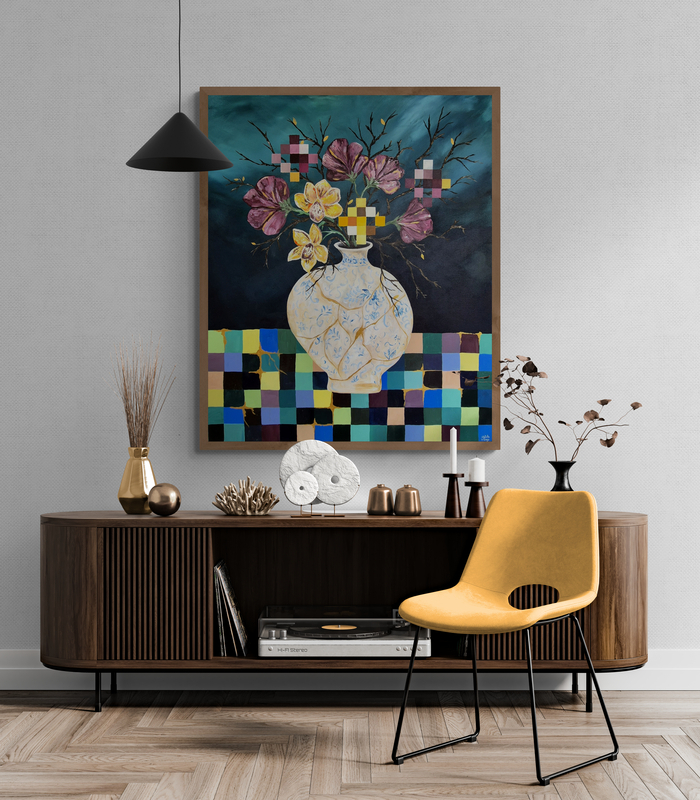 "Kintsugi" - 100 x 120cm - Acrylic On Canvas - Image 10