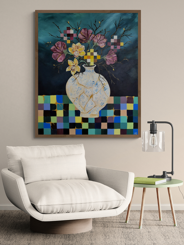 "Kintsugi" - 100 x 120cm - Acrylic On Canvas - Image 9