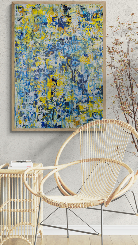'- SOLD - "Tides of Texture" - 59.5cm x 84cm - Acrylic On Canvas - Image 5